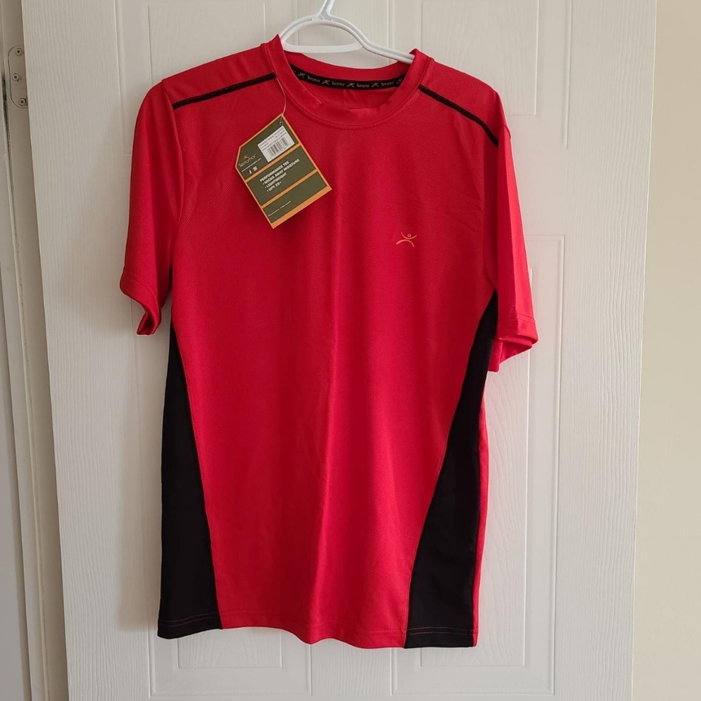 Terramar Performance Tee Red/Black Small